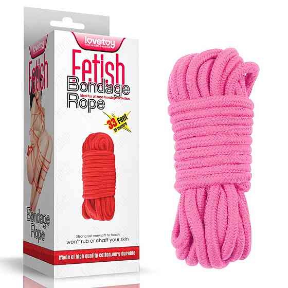 Мотузка рожева 10 meters Fetish Bondage Rope Sex Aura Київ