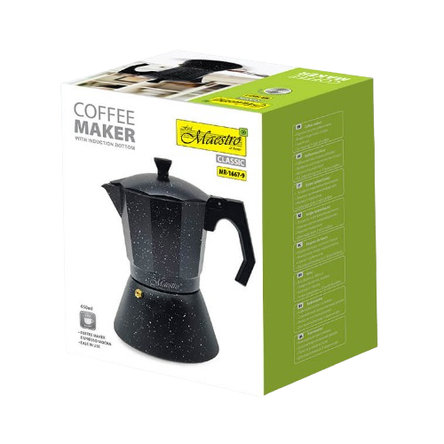 Кавоварка гейзерна 450мл алюмінієва MR-1667-9 Rainbow Житомир - фото 4