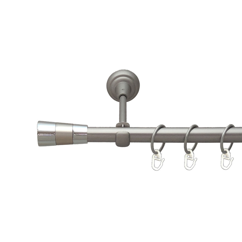 Карниз Orvit Валео металевий однорядний відкритий Сатин 19 мм 240 см (00-00015202) Львов - изображение 1