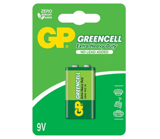 Батарейка крона GP GREENCELL 6F22 9V 1 шт. блистр Ровно - изображение 1