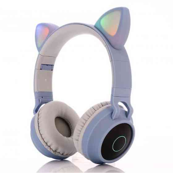 Стильные наушники с кошачьими ушками, Беспроводные детские наушники cat с кошачьими ушками AK-74 Львов