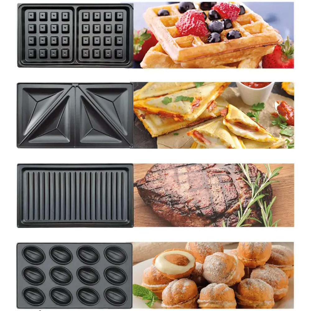 Сендвічниця 4в1 зі знімними пластинами,2200Вт,Zepline ZP-801 SBR Київ - фото 2