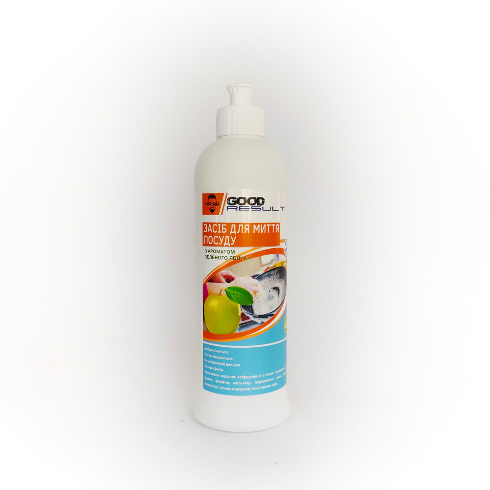 Засіб для миття посуду GOOD RESULT "Зелене яблуко" 0,5л дозуюча Павлоград - фото 3