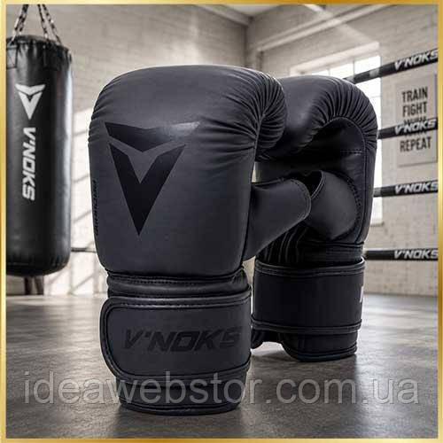 Тренувальні снарядні рукавички для боксу шінгарти V`Noks Ultima Black чорні розмір L/XL Київ - фото 11