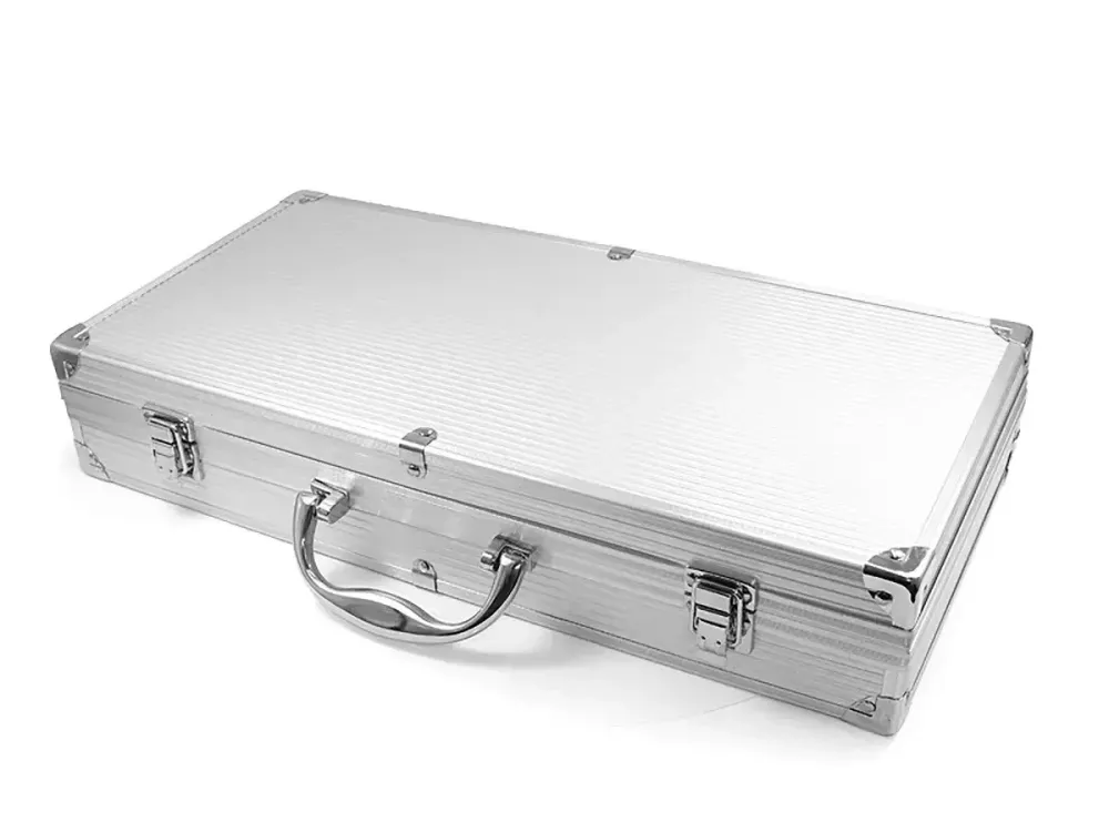 Набор для мангала BBQ Tools Set AL-10, 43x21x8 см, 10 предметов, нержавеющая сталь, алюминиевые ручки, кейс Одесса - изображение 4
