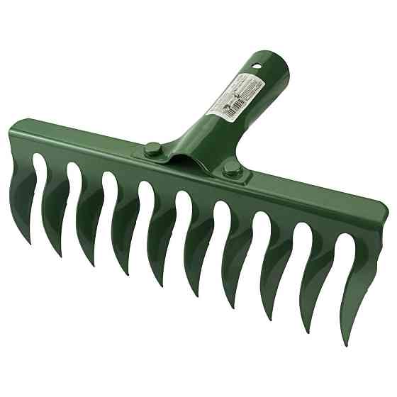 Граблі садові кручені 10 зубців 265×82мм заклепувальне кріплення GRAD (5051905) Київ