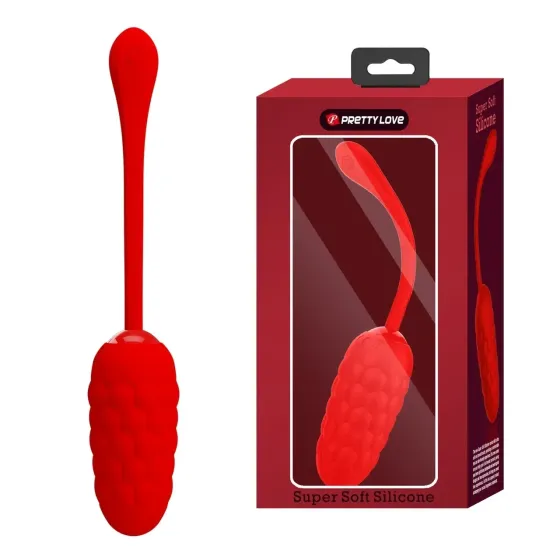 Виброяйцо с рельефным дизайном Pretty Love - MARINA EGG Red, BI-014708-2 Sex Aura Киев