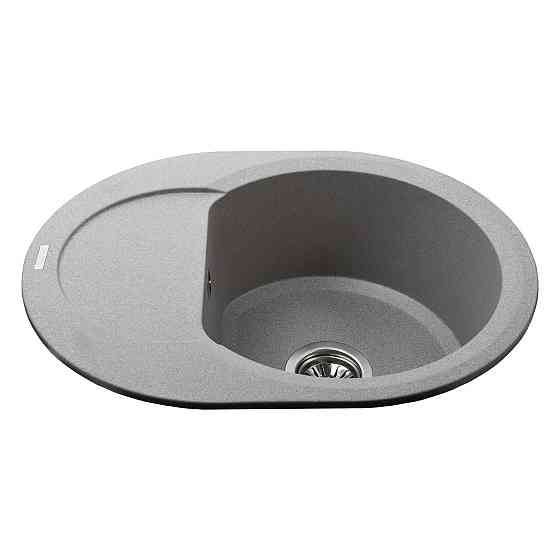 Гранитная мойка Globus Lux MORAINE серый камень 600x470мм-А0005 (000022393) Киев