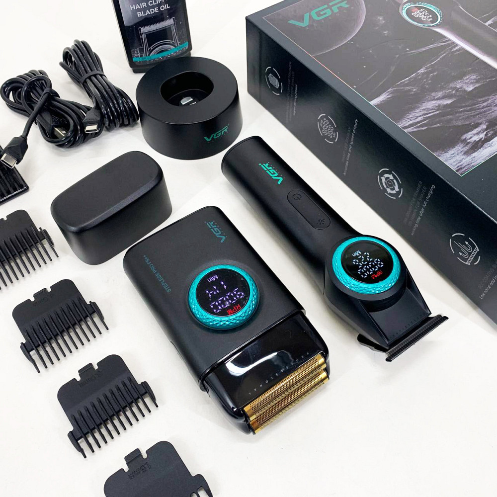 Машинка для стрижки волос и бритья VGR 2 в 1 V-977 V-377, Машинка для стрижки с мощным аккумулятором LZ-57 Львов - изображение 2