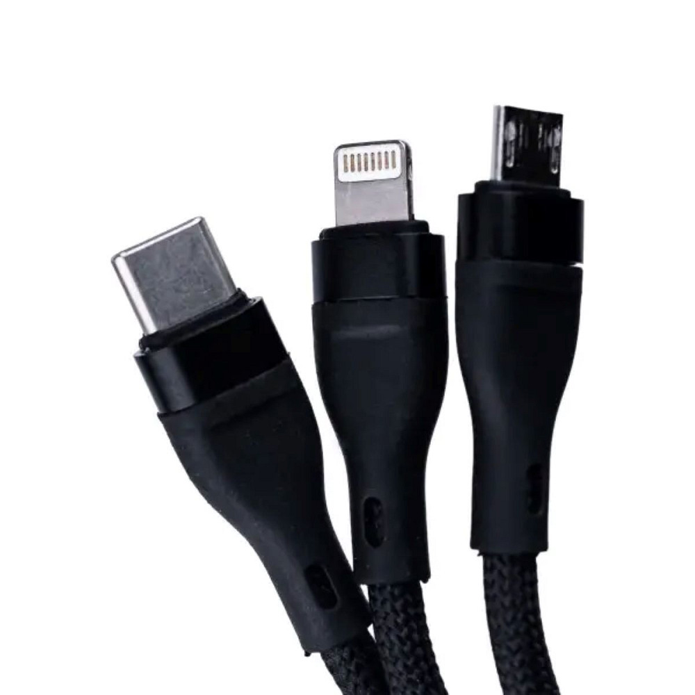 Кабель для заряджання 3-in-1 microUSB/Type-C/Lightning UR521 Коломия - фото 4