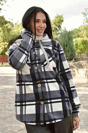 Жіноча тепла флісова сорочка "Delta" оптом | Норма 42-44, Графіт Київ