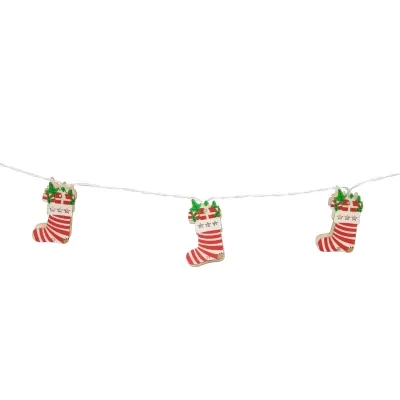 Гирлянда Chomik Носок новогодний 1.65 м 10 LED Теплый белый (5900779854093) Винница - изображение 1