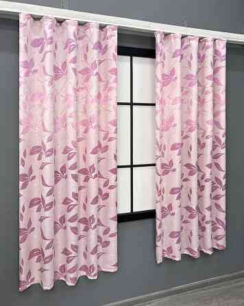Комплект коротких штор VR-Textil Софт № 1158ш Рожевий 130х170 см 2шт (35-0418) Київ