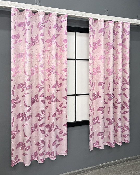 Комплект коротких штор VR-Textil Софт № 1158ш Рожевий 130х170 см 2шт (35-0418) Київ - фото 3