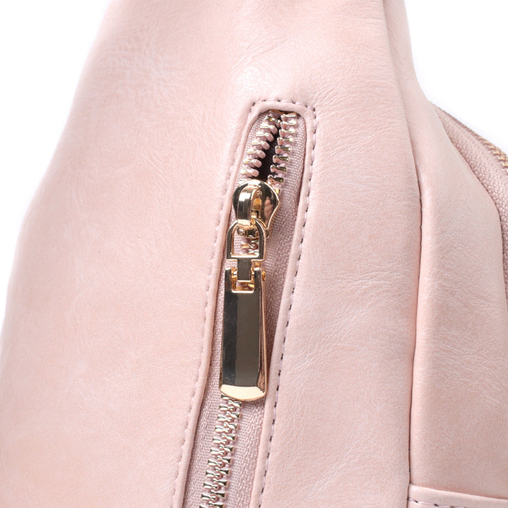 Компактная женская сумка с одной лямкой через плечо из гладкой экокожи Vintage 22766 Розовый Киев - изображение 5