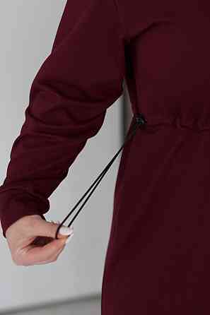 Трикотажное платье оверсайз на кулиске 