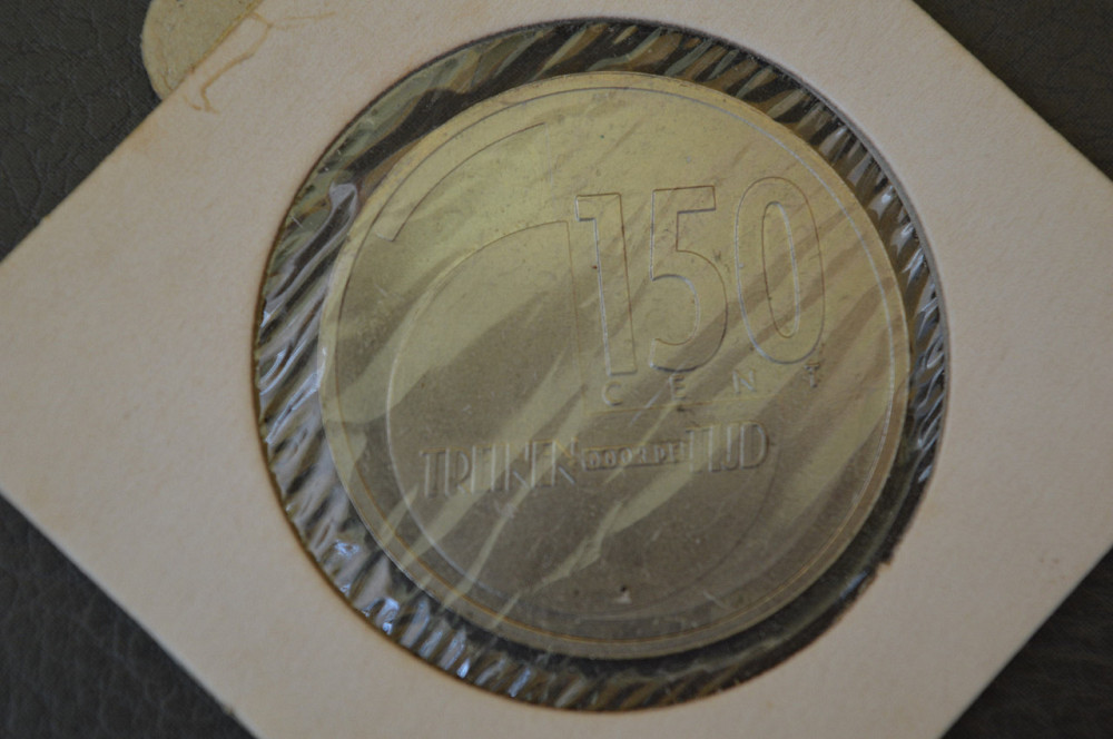 Нідерланди, банківський ювілейний токен, 1989р. "150 cent Treinen door de tijd" холдер. Полтава - фото 1