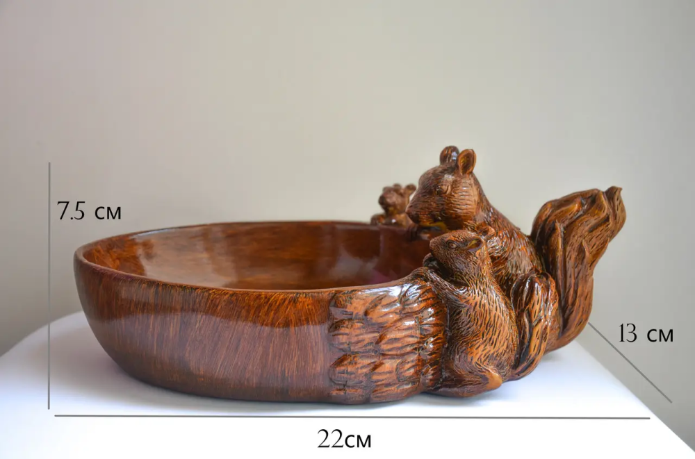 Ключниця миска Білочки для дрібниць та цукерок (Коричнева) Вінниця - фото 4