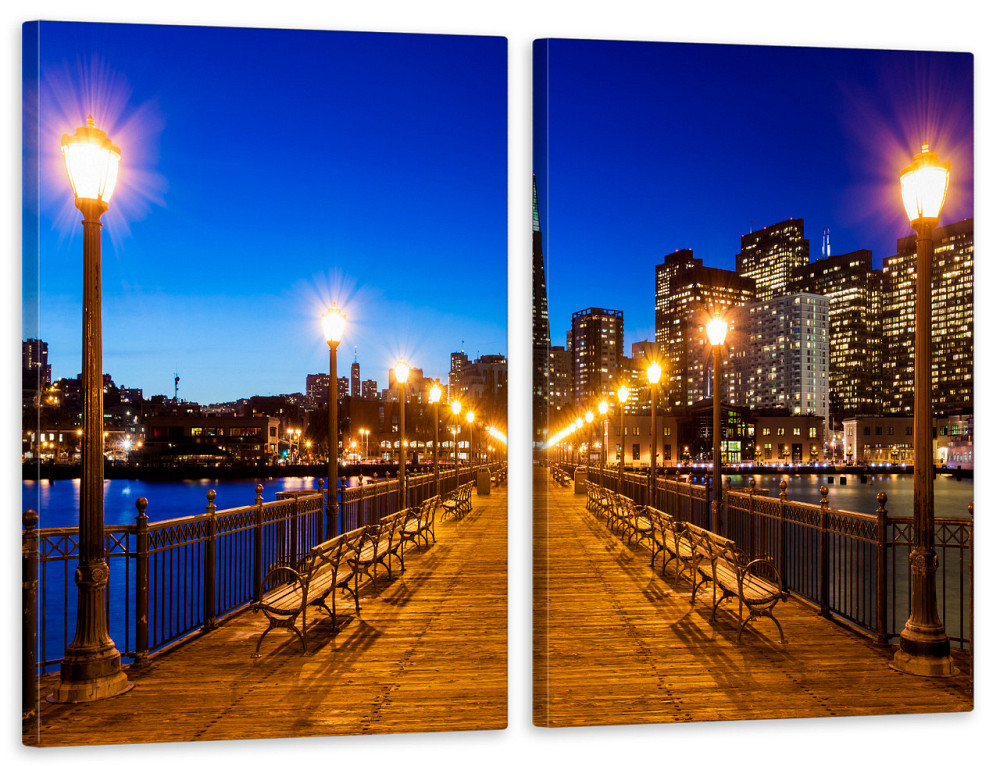 Модульная картина в гостиную / спальню Вечірне місто TLV-2_022 70x102 см Киев - изображение 1