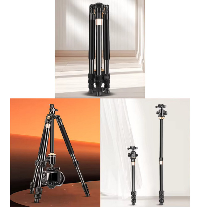 Штатив алюмінієвий з горизонтальною штангою та моноподом 59-159см QZSD Q999HE Київ - фото 10