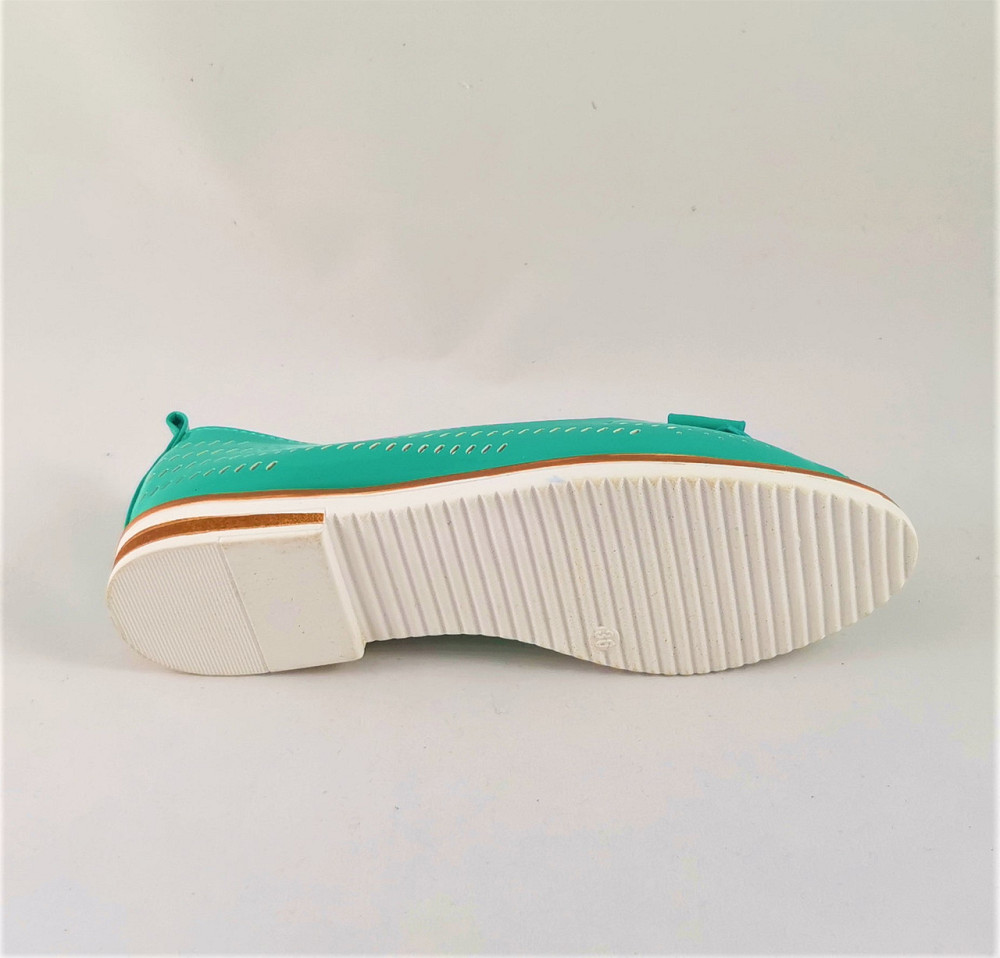 . Жіночі Балетки Літні Бірюзові Мокасини Туфлі (розміри: 38) — 11 Дніпро - фото 2