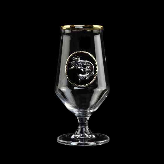 Набір для пива "Королева"  2 келиха, кришталь, золото Рівне