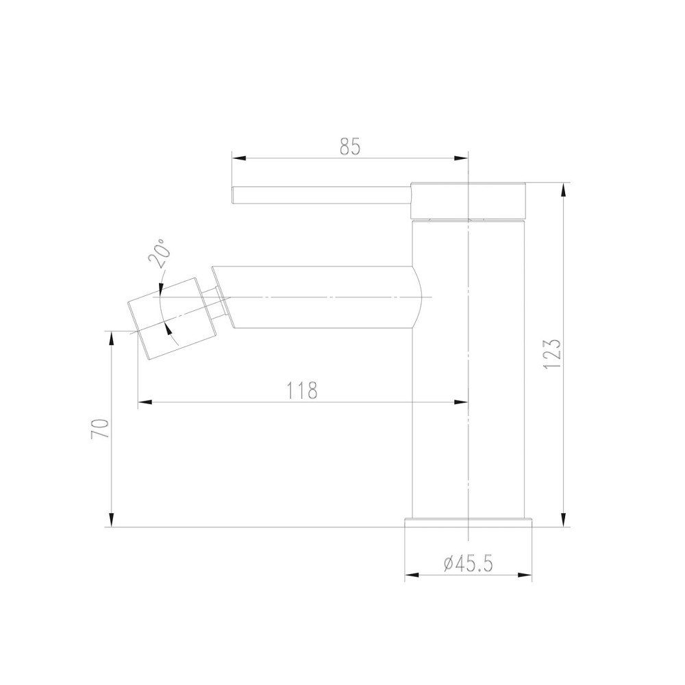 Змішувач для біде TOPAZ LOFT TLF 32601-H75-C Київ - фото 7