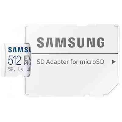 Карта памяти Samsung 512 GB microSDXC Class 10 UHS-I U3 V30 A2 EVO Plus+SD Adapte (MB-MC512SA/EU) Винница