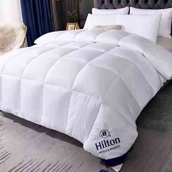 Одеяло двуспальное белое Hilton 200×230 см.Гостиничное для дома и гостиниц 2кг,силиконовый наполнитель Каменец-Подольский