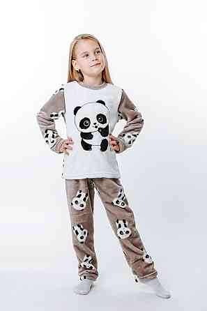 Пижама детская, тёплая, кофейная,топ Крохатушка одяг Киев