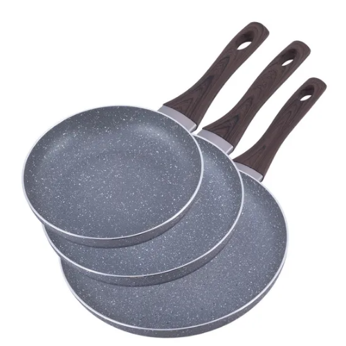 Набір сковорід d20см/24см/28см алюміній а/п Grey marble 4116 KAMILLE Житомир - фото 3