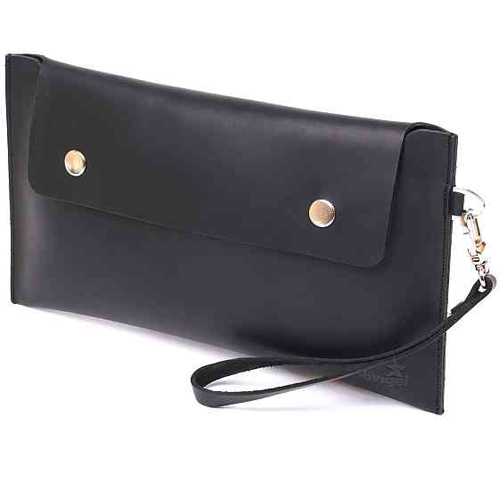 Кожаная матовая тревел-косметичка унисекс Shvigel 16426 Черный Киев