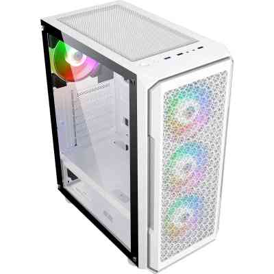 Корпус 2E Gaming Hexagon G338W, без БЖ, 2xUSB 3.0, 1xUSB Type-C, 1x120mm, 3x120mm ARGB, TG Side Panel, AT (2E-G338W) Вінниця