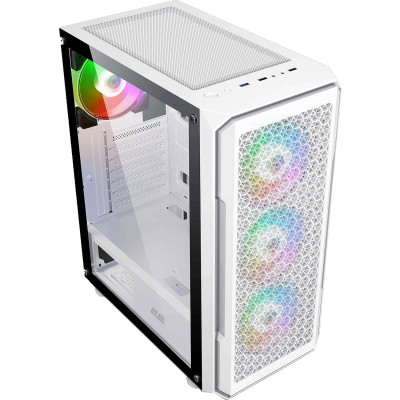 Корпус 2E Gaming Hexagon G338W, без БЖ, 2xUSB 3.0, 1xUSB Type-C, 1x120mm, 3x120mm ARGB, TG Side Panel, AT (2E-G338W) Вінниця - фото 5