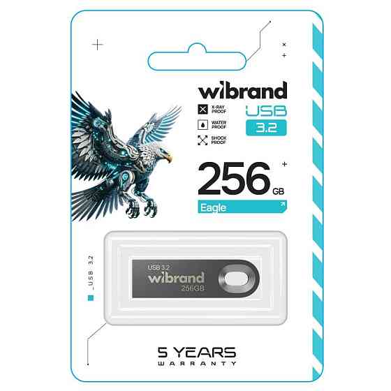 Флешка Wibrand Eagle 256GB сірого кольору Київ
