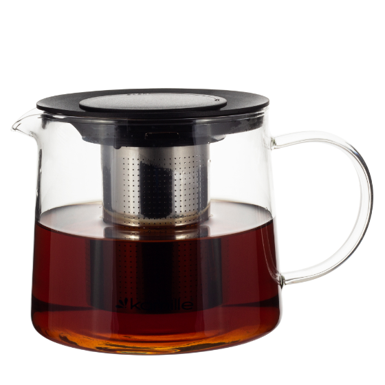 Заварник 1000мл зі з'ємним ситечком скло/нержавіюча сталь 0776M KAMILLE Житомир - фото 1