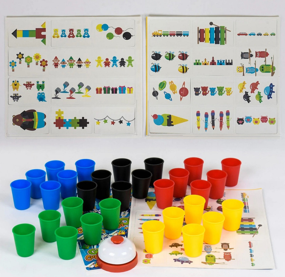 Настільна гра Go Cups 4FUN Game Club 24 карти з малюнками-завданнями 30 ковпачків п'яти різних кольорів (7401) Чернігів - фото 2