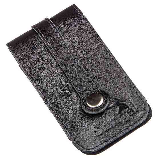 Компактная кожаная ключница с хлястиком SHVIGEL 13988 Черная Киев