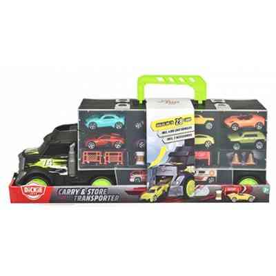Игровой набор Dickie Toys Трейлер перевозчик авто 4 машинки с аксессуарами 43 см (3747007) Винница
