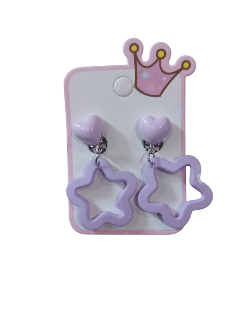 Кліпси дитячі у формі Зірочки 45 на 30 мм бузковий Київ - фото 1