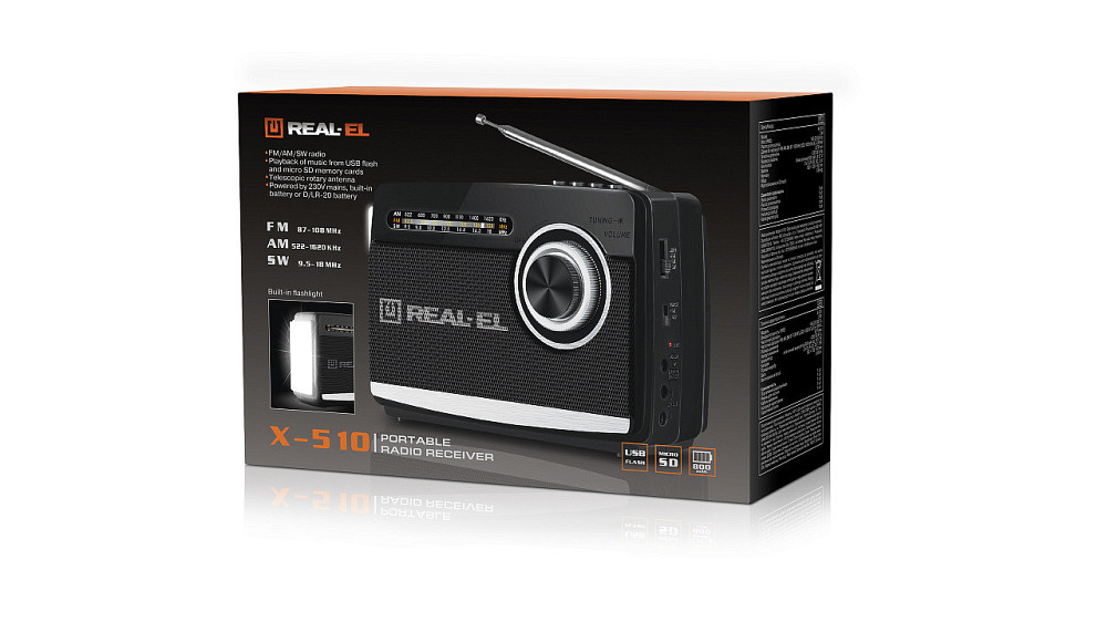 Радіоприймач REAL-EL X-510 Black Приймач Харьков - изображение 9