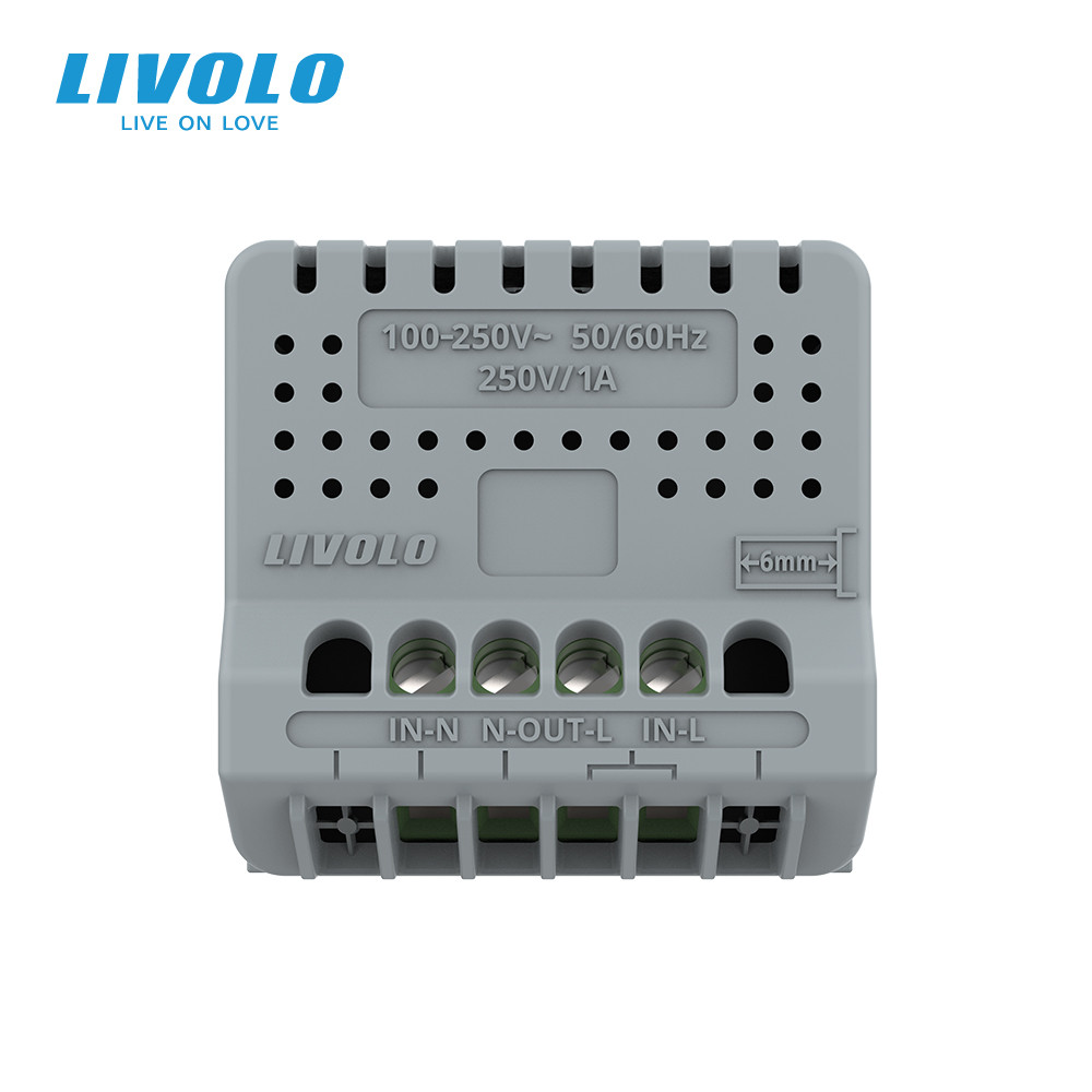 Безконтактний сенсорний вимикач LIVOLO Sense, золотий, 5А 230В, з нейтраллю, дальність спрацювання до 8 см (VL-FCU1-2AP) Коломия - фото 2