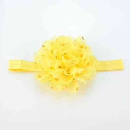 Пов'язка дитяча з квіткою жовта - окружність 34-48см, діаметр квітки 10см Київ