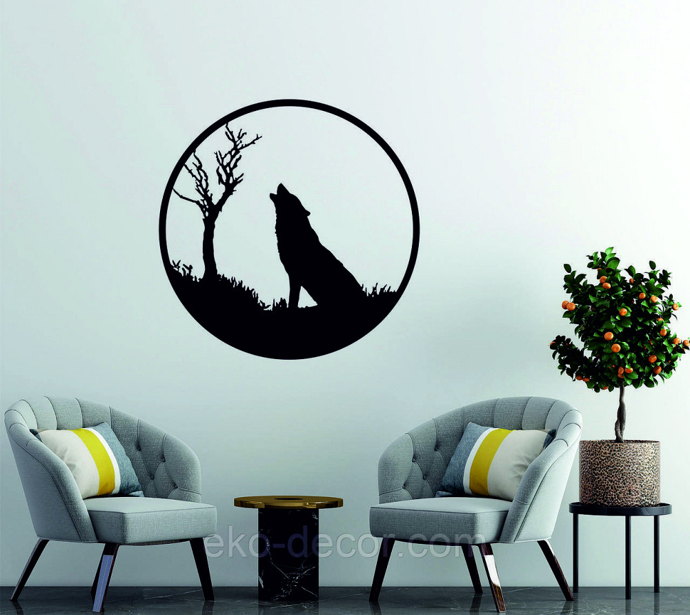 Декоративное настенное Панно «Волк», Декор на стену Киев - изображение 2