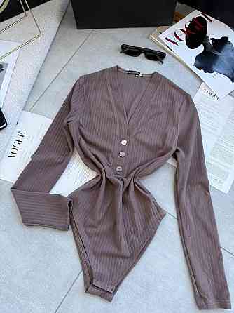 Женское теплое базовое боди из ангоры рубчик Мокко, 42/46 Одесса