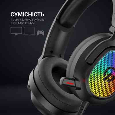 Навушники GamePro HS1300 RGB 7.1 Black (HS1300) Вінниця