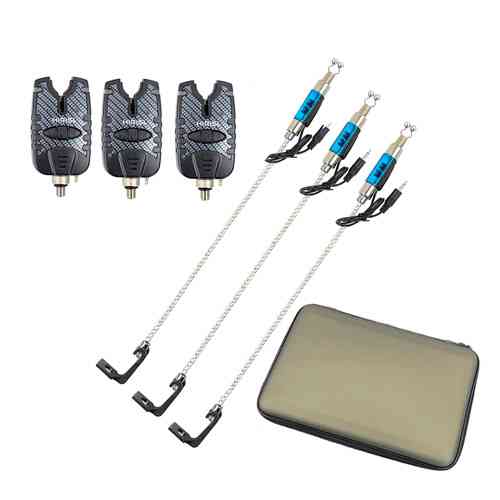 Набір сигналізаторів клювання електронних 3шт і свінгерів в кейсі Hirisi Вінниця