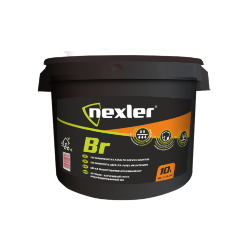 Бітумно-каучукова гідроізоляційна мастика (ґрунт) на основі розчинника Nexler Br, 10 л Київ - фото 1