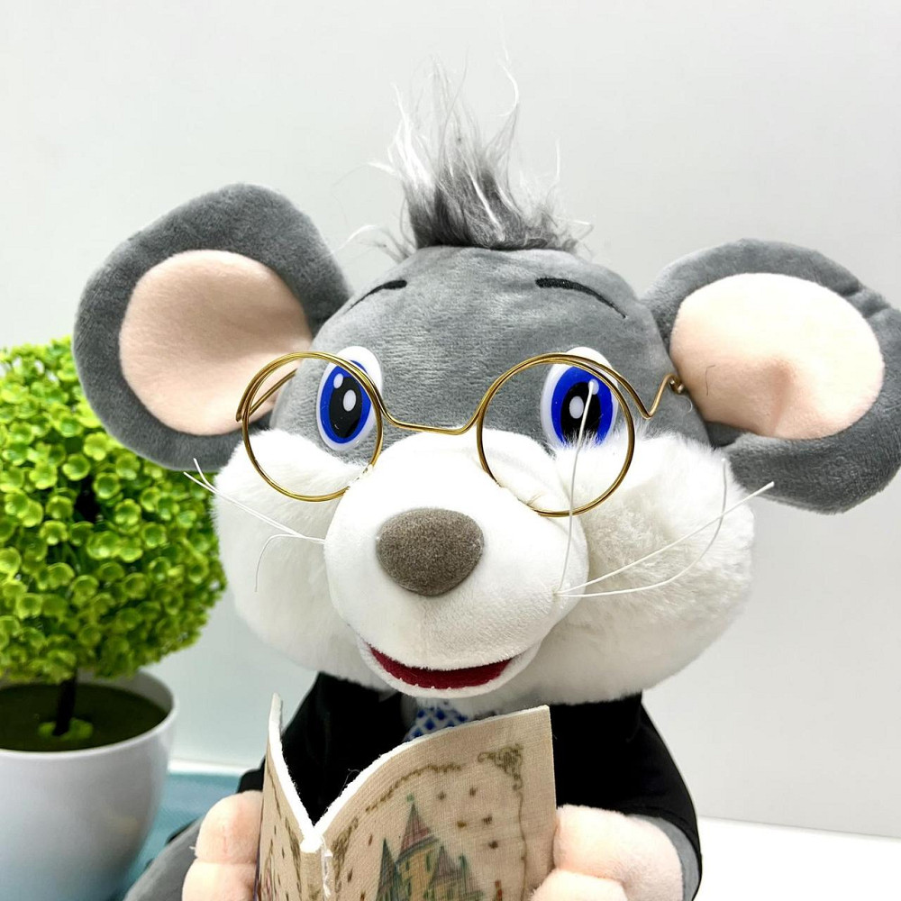 Мишеня інтерактивне LIMO TOY Казочник 8 карток з казками 30см Сірий (FT 0033) Чернігів - фото 2