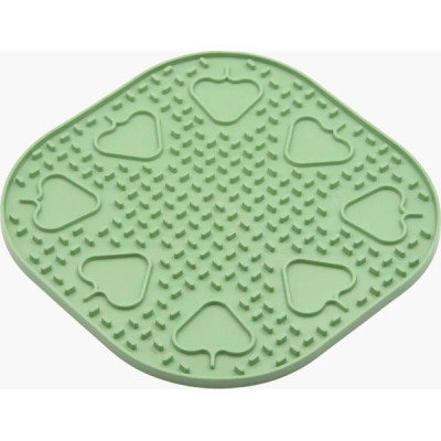 Універсальний посуд для тварин Fiboo Snoopy килимок для злизування ласощів та їжі, 25х25 см зелений (FIB0253) Вінниця - фото 1